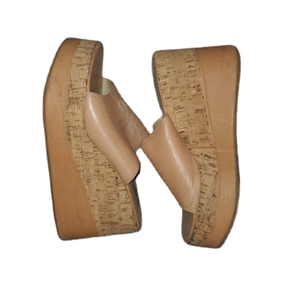 Vintage American Eagle Tan Wedges || sz 8.5 GUC